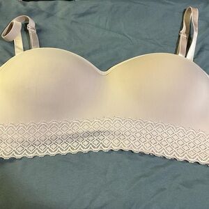 Secret Treasures Cream Lace Bandeau Bra